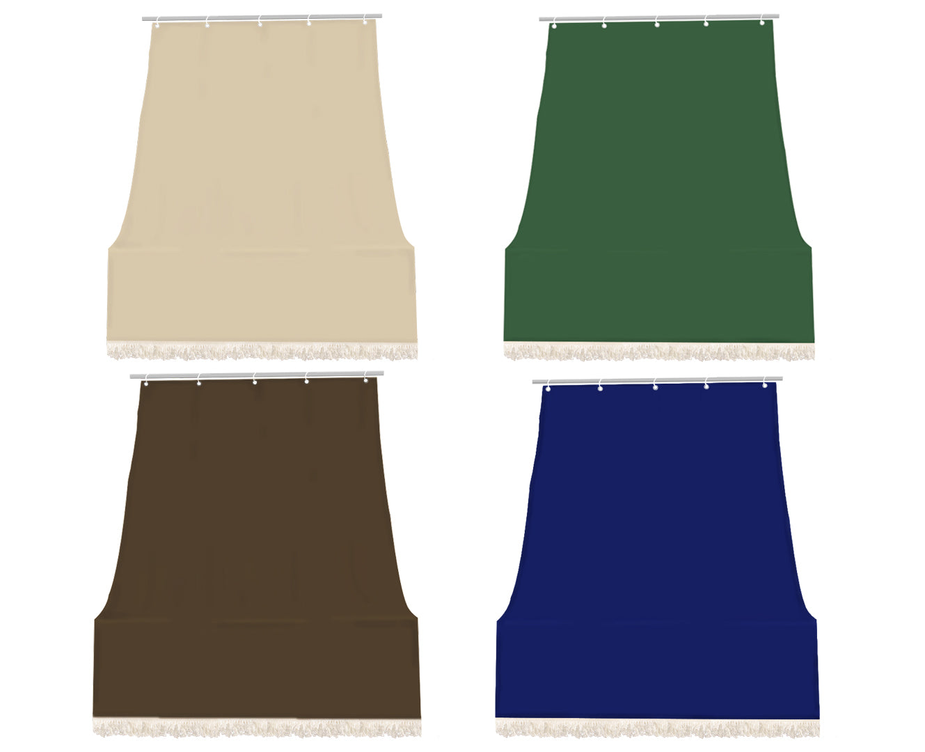 Tenda da sole in tessuto resistente cm 290x300 100% poliestere con anelli dis. 5 VERDE Tenda da sole in tessuto resistente cm 290x300 100% poliestere con anelli dis. 5 VERDE