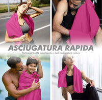 Set 2 Asciugamani Palestra Sport Salviette Sportive In Microfibra Compatte Ultraleggere Fitness Sauna Yoga Viaggio Asciugamano Piscina Salvietta Corsa Telo Allenamento Lavabili No Odori