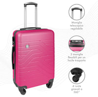 Trolley Bagaglio Mano Rigido 37x20x54.5 Piccolo Ultraleggero Valigia In Abs Con 4 Ruote Manico Chiusura Di Sicurezza Per Compagnie Low Cost Economy Zaino Da Viaggio