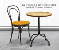 Cuscini Rotondi Per Sedie Cucina Imbottiti Sfoderabili Con Cerniera Cuscino Rotondo Ø 40 Cm Sedia Tavolo Lavabile In Lavatrice Con Lacci Per Fissaggio Prodotto Italiano Comodi