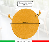Cuscini Rotondi Per Sedie Cucina Imbottiti Sfoderabili Con Cerniera Cuscino Rotondo Ø 40 Cm Sedia Tavolo Lavabile In Lavatrice Con Lacci Per Fissaggio Prodotto Italiano Comodi
