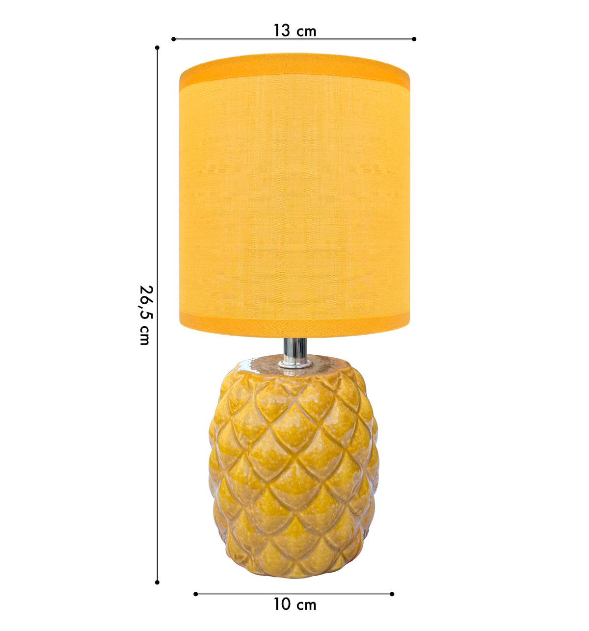 Lampada Moderna Da Comodino A Forma Di Ananas Certificata RoHS In Ceramica Con Paralume 45W Scrivania Tavolo Abat Jour