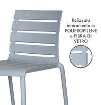 Set 4 Sedie In Polipropilene e Fibra Di Vetro Trattamento Uv Antiscolorimento il Gruppone Passione Casa