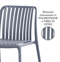 Set 4 Sedie In Polipropilene e Fibra Di Vetro Trattamento Uv Antiscolorimento il Gruppone Passione Casa