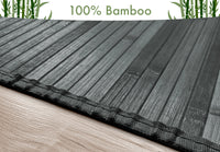 Tappeto Arredo In Vero Bamboo Naturale Grande a Listelli Bordato Bambù Soggiorno Cucina Salotto Listello Legno