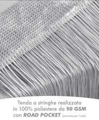 Tenda A Fili Stringhe Anti Mosche Insetti Finestre Porta Finestra Elegante Tinta Unita Divisorio Con Asola Passante Per inserimento Di Bastoni Zanzariera Adattabile Con Forbici Zanzariera Elegante