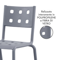Set 4 Sedie In Polipropilene e Fibra Di Vetro Trattamento Uv Antiscolorimento il Gruppone Passione Casa