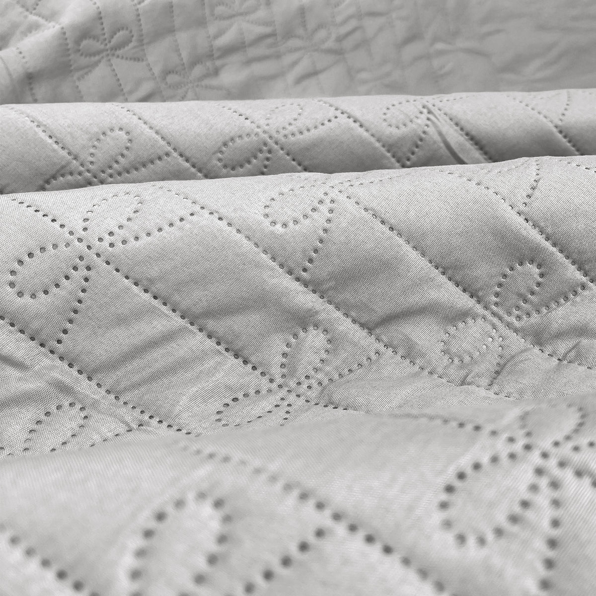 Copriletto Fiocco Trapuntato Matrimoniale Elegante Trapuntino Con Trapuntatura Fantasia Fiocchetti Due Piazze Coperta Letto Leggera Primavera Estate Trapunta Coperta Leggera Fiocchetto