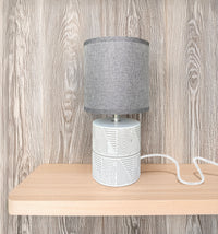 Lampada Moderna Da Comodino Con Decorazione Azteco Certificata RoHS In Ceramica Con Paralume 45W Scrivania Tavolo Abat Jour