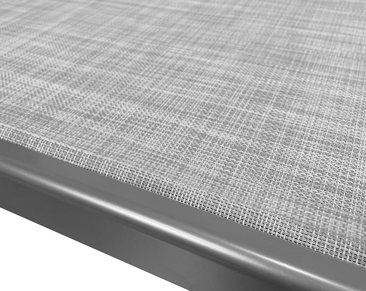 Lettino Prendisole Deluxe In Alluminio Pieghevole Professionale Sdraio Con Tettino Parasole Tessuto Textilene Impermeabile Resistente Raggi Uv