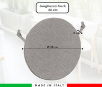 Cuscini Rotondi Per Sedie Cucina Imbottiti Sfoderabili Con Cerniera Cuscino Rotondo Ø 40 Cm Sedia Tavolo Lavabile In Lavatrice Con Lacci Per Fissaggio Prodotto Italiano Comodi