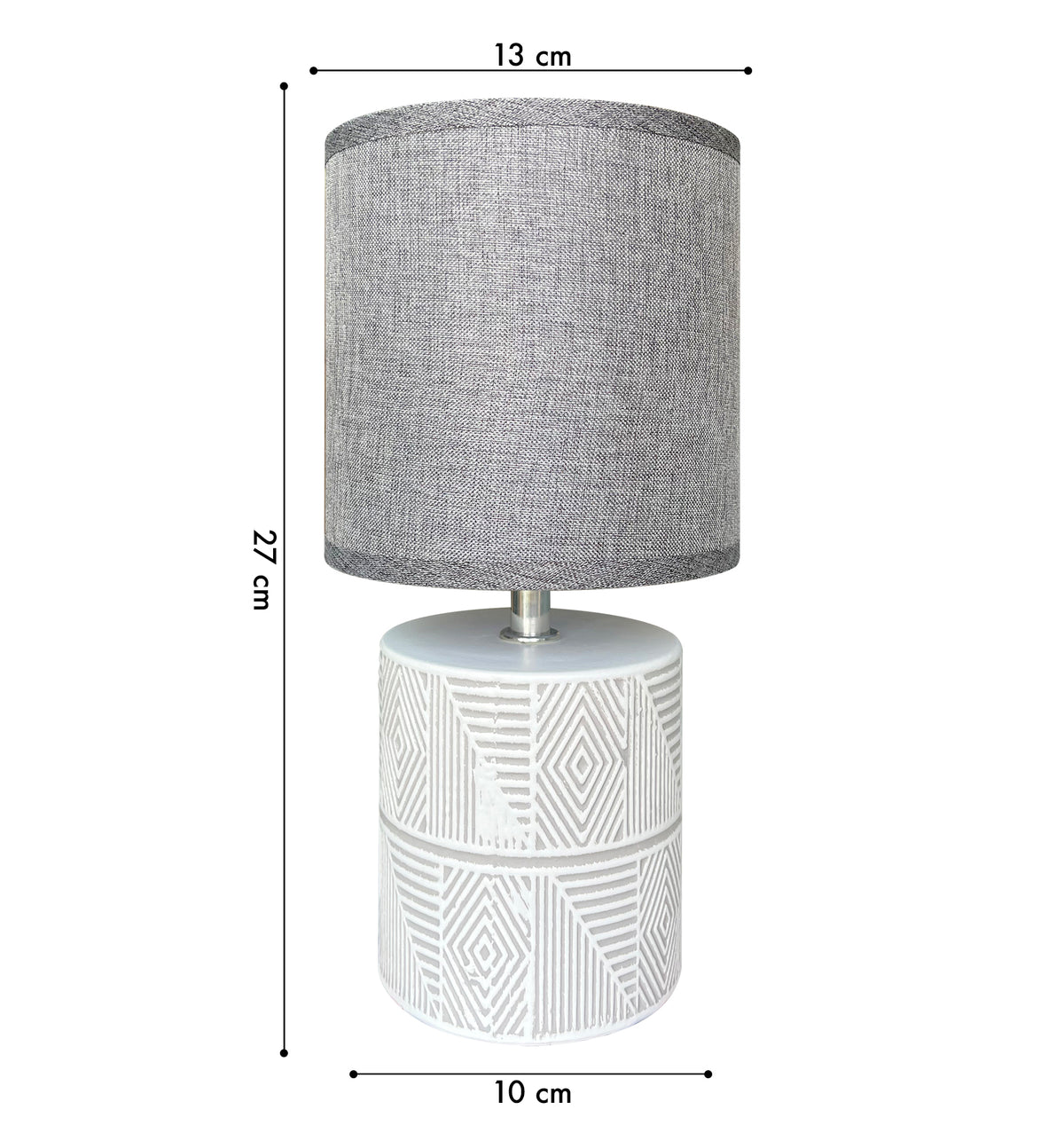 Lampada Moderna Da Comodino Con Decorazione Azteco Certificata RoHS In Ceramica Con Paralume 45W Scrivania Tavolo Abat Jour