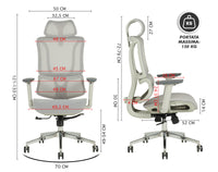 Sedia Da Ufficio Elegante Poltrona Direzionale Ergonomica Design Moderno Colore Nero Rivestimento Ecopelle Base Cromata Ruote Silenzione Seduta Scrivania Sala Riunioni Schienale Alto