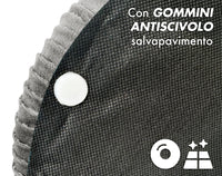 Set Di 2 Pouf Contenitori In Velluto Design Moderno Poggiapiedi,Sgabello Tondo con Coperchio Rimovibile e Seduta Imbottita Alta Densità Con Fascia In Metallo Contenitore Capiente Storage Box
