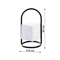 Lampada Da Esterno Led Lanterna Impermeabile Resistente Design Moderno Tavolo Arredo Giardino Luce Colore Bianco Caldo/Freddo Antiruggine Certificata RoHS Trasportabile