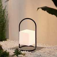Lampada Da Esterno Led Lanterna Impermeabile Resistente Design Moderno Tavolo Arredo Giardino Luce Colore Bianco Caldo/Freddo Antiruggine Certificata RoHS Trasportabile