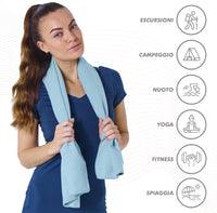 Set 2 Asciugamani Palestra Sport Salviette Sportive In Microfibra Compatte Ultraleggere Fitness Sauna Yoga Viaggio Asciugamano Piscina Salvietta Corsa Telo Allenamento Lavabili No Odori
