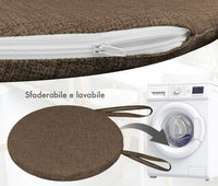 Cuscini Rotondi Per Sedie Cucina Imbottiti Sfoderabili Con Cerniera Cuscino Rotondo Ø 40 Cm Sedia Tavolo Lavabile In Lavatrice Con Lacci Per Fissaggio Prodotto Italiano Comodi