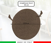 Cuscini Rotondi Per Sedie Cucina Imbottiti Sfoderabili Con Cerniera Cuscino Rotondo Ø 40 Cm Sedia Tavolo Lavabile In Lavatrice Con Lacci Per Fissaggio Prodotto Italiano Comodi
