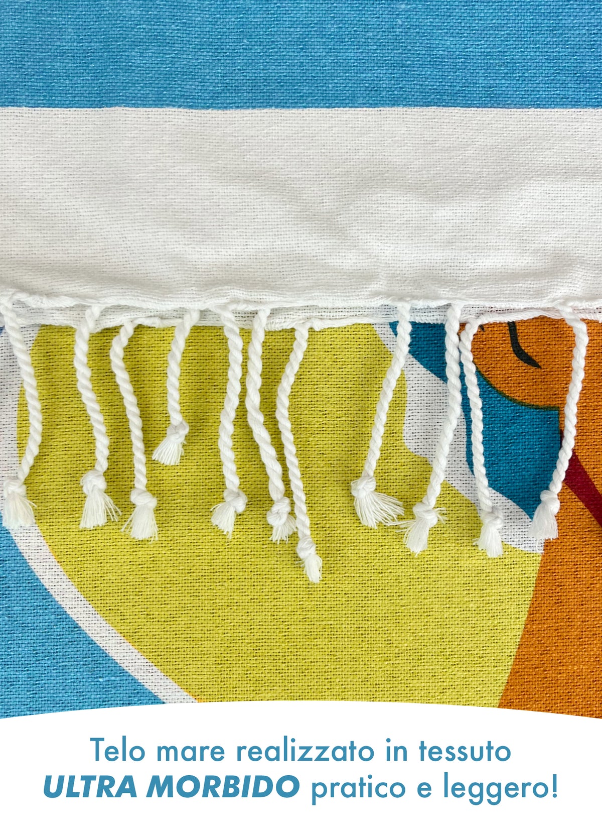 Telo Mare Con Frange Asciugamano Da Spiaggia Misura Grande 90x190 Cm Assorbente In Morbido Cotone Leggero Stampe Moderne Anti Sabbia Lettino Vacanze Piscina