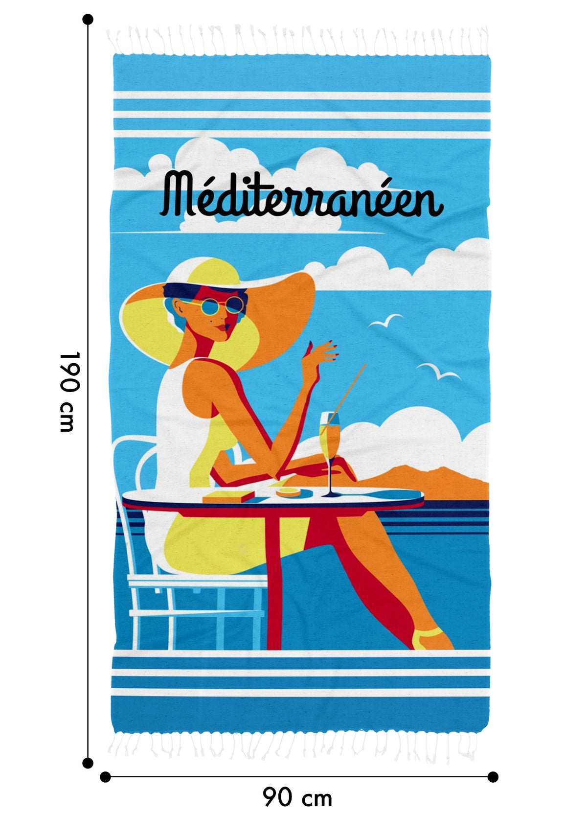 Telo Mare Con Frange Asciugamano Da Spiaggia Misura Grande 90x190 Cm Assorbente In Morbido Cotone Leggero Stampe Moderne Anti Sabbia Lettino Vacanze Piscina