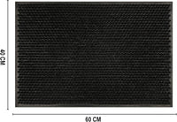 Zerbino In Gomma 40 x 60 Cm Ingresso Antiscivolo Tappeto AsciugaPassi Facile da Pulire Antibatterico e Resistente Rettangolare Tappetino 2 Colori