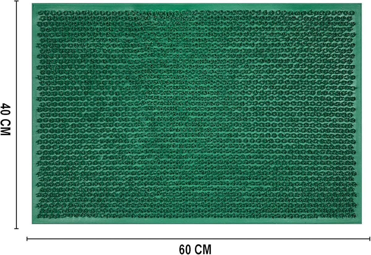 Zerbino In Gomma 40 x 60 Cm Ingresso Antiscivolo Tappeto AsciugaPassi Facile da Pulire Antibatterico e Resistente Rettangolare Tappetino 2 Colori