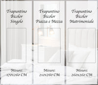 Trapuntino Coperta Primaverile Bicolore Trapunta Anallergica Piumino Mezza Stagione Tinta Unita Made in Italy