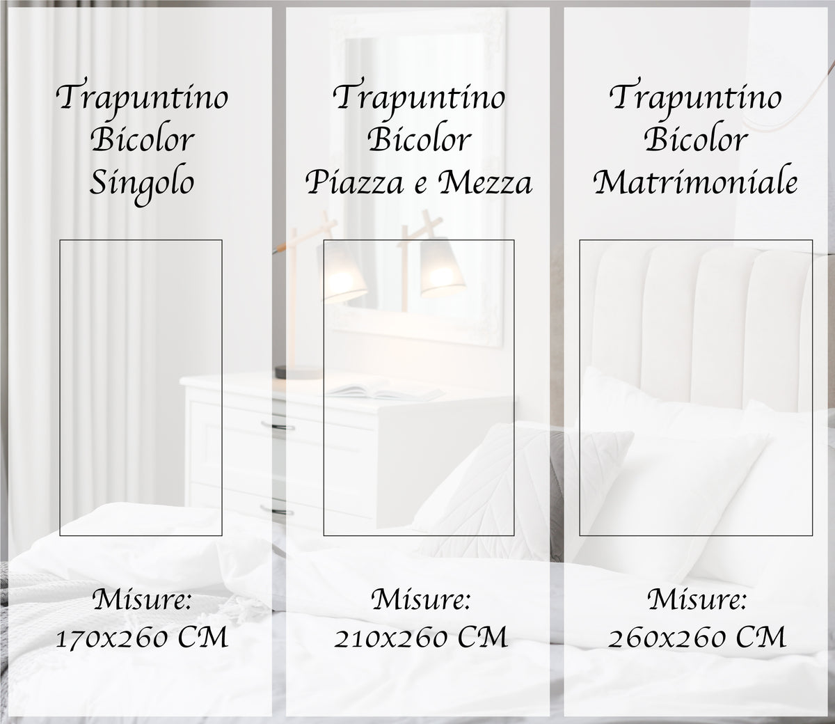 Trapuntino Coperta Primaverile Bicolore Trapunta Anallergica Piumino Mezza Stagione Tinta Unita Made in Italy