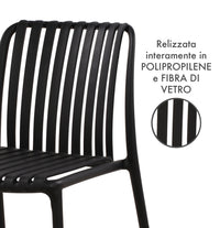 Set 4 Sedie In Polipropilene e Fibra Di Vetro Trattamento Uv Antiscolorimento il Gruppone Passione Casa