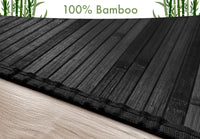 Tappeto Arredo In Vero Bamboo Naturale Grande a Listelli Bordato Bambù Soggiorno Cucina Salotto Listello Legno