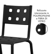 Set 4 Sedie In Polipropilene e Fibra Di Vetro Trattamento Uv Antiscolorimento il Gruppone Passione Casa