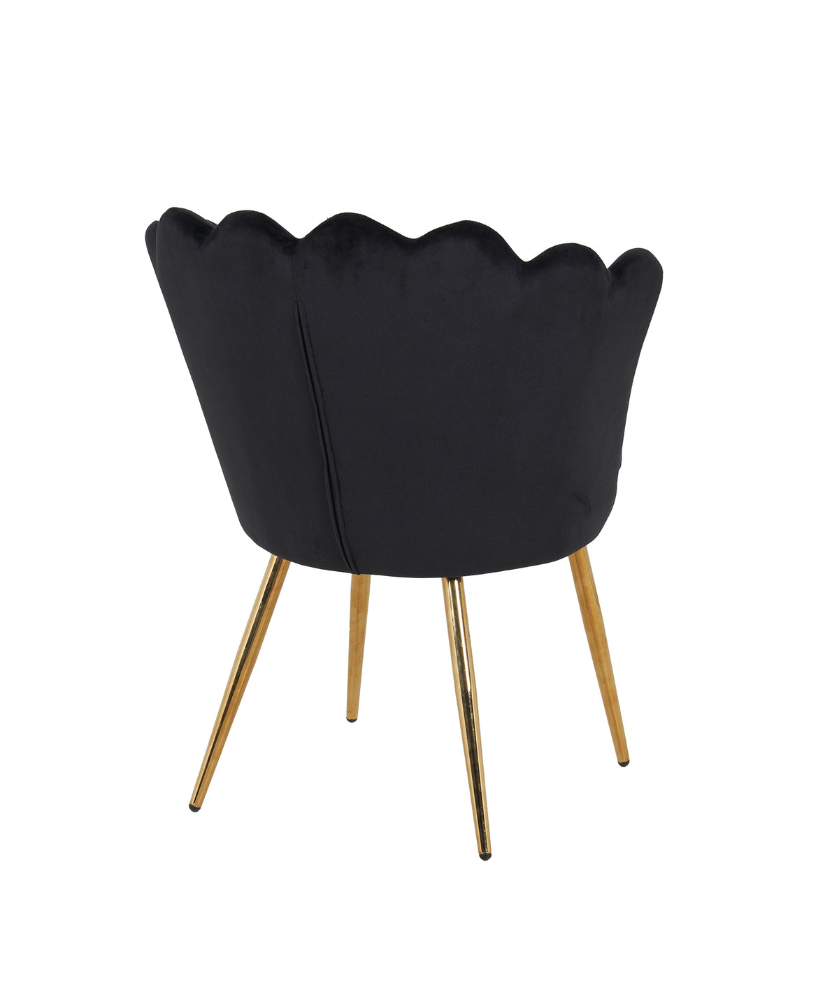 Poltrona Conchiglia Camera da Letto in Velluto Design Moderno, Sedia Classica con Gambe in Metallo Placcato Oro con Seduta Morbida Imbottita Modello Maddina