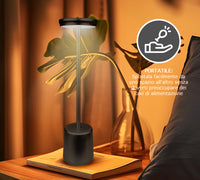 Coppia Di Lampada Da Tavolo LED Set 2 Pezzi Design Moderno Senza Fili Ricaricabile Controllo Touch Selezione Colore Intensità Dimmerabile Altezza Regolabile Con Adattatore Per Bottiglia 3000/4500/600K