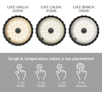 Coppia Di Lampada Da Tavolo LED Set 2 Pezzi Design Moderno Senza Fili Ricaricabile Controllo Touch Selezione Colore Intensità Dimmerabile Altezza Regolabile Con Adattatore Per Bottiglia 3000/4500/600K
