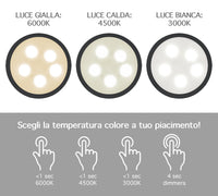 Coppia Di Lampada Da Tavolo LED Set 2 Pezzi Design Moderno Senza Fili Ricaricabile Controllo Touch Selezione Colore Intensità Dimmerabile Altezza Regolabile Con Adattatore Per Bottiglia 3000/4500/600K
