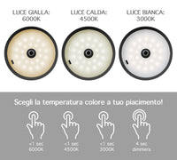 Coppia Di Lampada Da Tavolo LED Set 2 Pezzi Design Moderno Senza Fili Ricaricabile Controllo Touch Selezione Colore Intensità Dimmerabile Altezza Regolabile Con Adattatore Per Bottiglia 3000/4500/600K