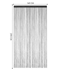 Tenda A Fili Stringhe Anti Mosche Insetti Finestre Porta Finestra Elegante Tinta Unita Divisorio Con Asola Passante Per inserimento Di Bastoni Zanzariera Adattabile Con Forbici Zanzariera Elegante
