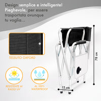 Sedia Sgabello Regista Poltrona Pieghevole in Alluminio Lavabile Leggera Lavabile con Tavolino Porta Bibite Incluso Campeggio Mare Spiaggia