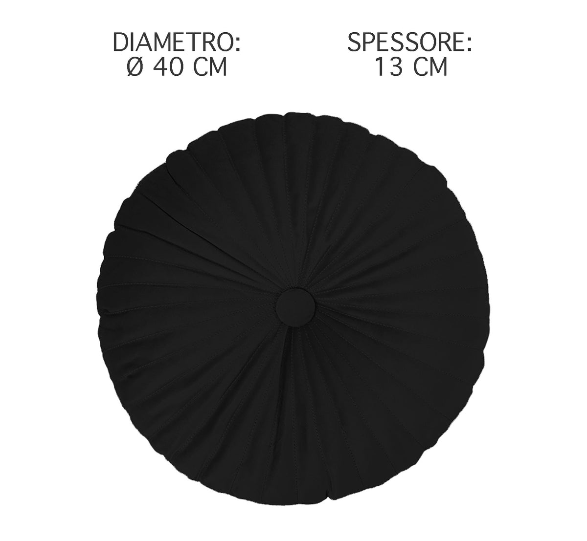 Cuscino Rotondo Zucca Effetto Velluto Circolari Per Divano Decorativo Letto 40 Cm