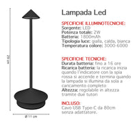 Coppia Di Lampada Da Tavolo LED Set 2 Pezzi Design Moderno Senza Fili Ricaricabile Controllo Touch Selezione Colore Intensità Dimmerabile Altezza Regolabile Con Adattatore Per Bottiglia 3000/4500/600K