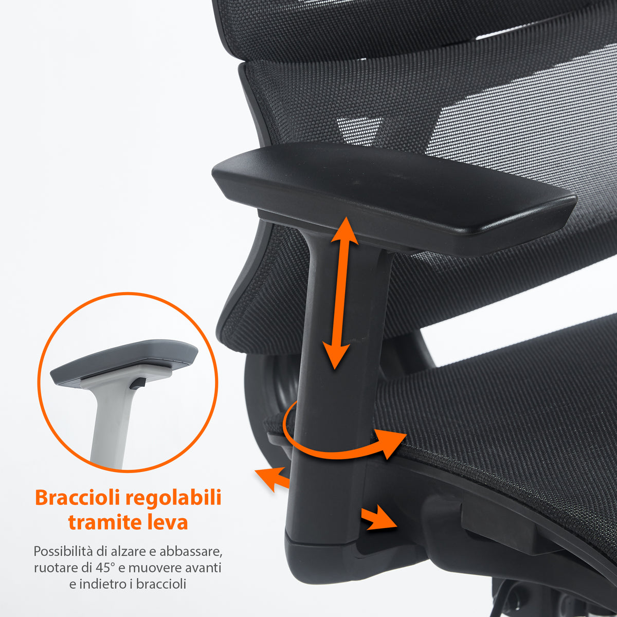 Sedia Da Ufficio Elegante Poltrona Direzionale Ergonomica Design Moderno Colore Nero Rivestimento Ecopelle Base Cromata Ruote Silenzione Seduta Scrivania Sala Riunioni Schienale Alto