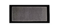 Tappeto Arredo Moderno Antiscivolo in Ciniglia Made in italy  Cotone Roma Nero