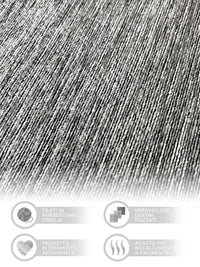 Tappeto Arredo Moderno Antiscivolo in Ciniglia Made in italy  Cotone Roma Nero