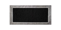 Tappeto Arredo Moderno Antiscivolo in Ciniglia Made in italy Cotone Roma NeroScuro