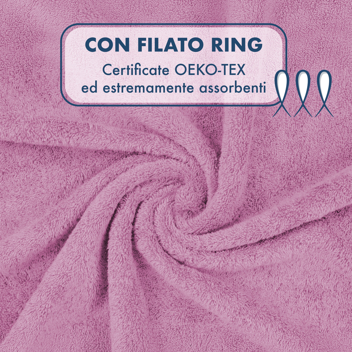 Asciugamani Bagno 100% Spugna Puro Cotone 500 Gr 4 Pezzi 2 Salvietta Viso 2 Asciugamano Ospite Mani Qualità Certificato Oeko-Tex Salviette Super Morbide Bicolore