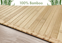 Tappeto Arredo In Vero Bamboo Naturale Grande a Listelli Bordato Bambù Soggiorno Cucina Salotto Listello Legno