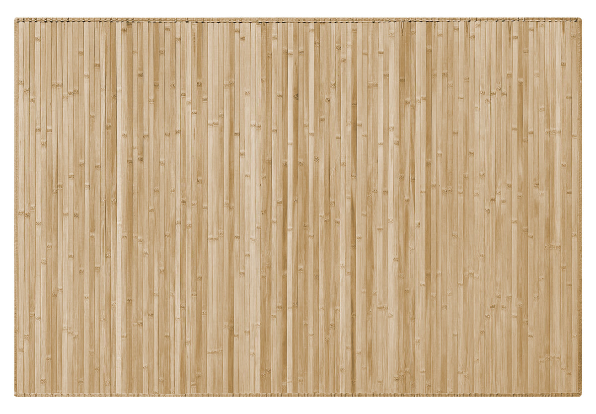 Tappeto Arredo In Vero Bamboo Naturale Grande a Listelli Bordato Bambù Soggiorno Cucina Salotto Listello Legno