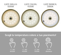 Coppia Di Lampada Da Tavolo LED Set 2 Pezzi Design Moderno Senza Fili Ricaricabile Controllo Touch Selezione Colore Intensità Dimmerabile Altezza Regolabile Con Adattatore Per Bottiglia 3000/4500/600K