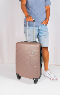 Trolley Bagaglio Mano Rigido 37x20x54.5 Piccolo Ultraleggero Valigia In Abs Con 4 Ruote Manico Chiusura Di Sicurezza Per Compagnie Low Cost Economy Zaino Da Viaggio